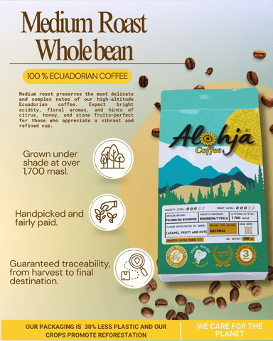 Café en grano tueste claro 340 gr (Café Origen Profundo) - 3