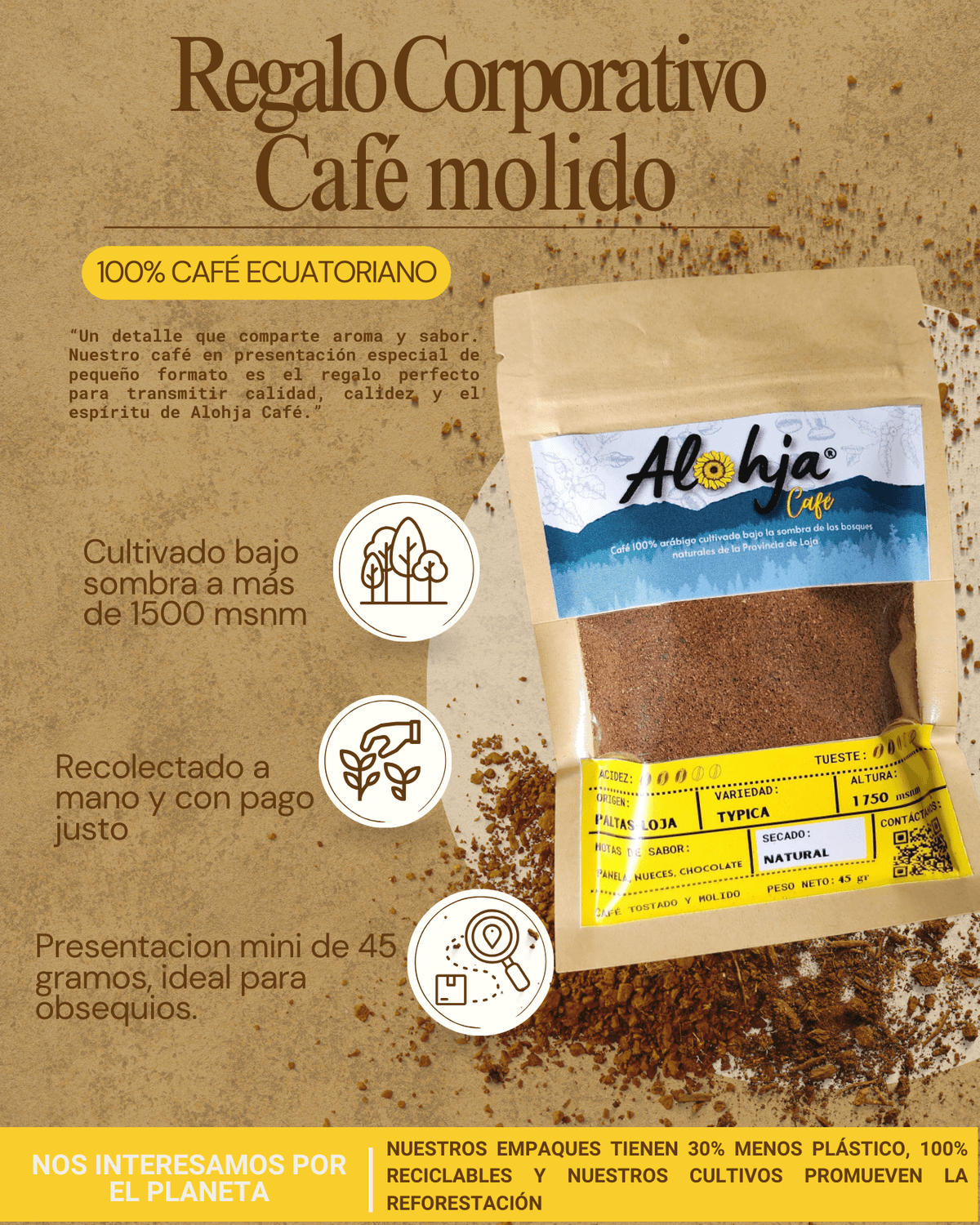 Café regalo corporativo 45 gr