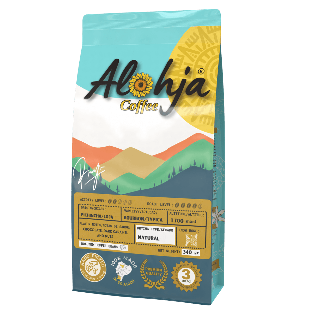 Café en grano tueste oscuro 340 gr (Café Selva Negra)